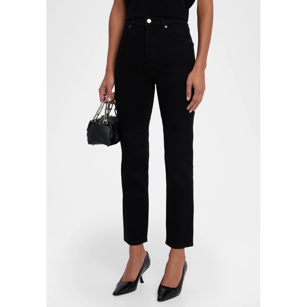 Veronica Beard Size 29‎ Ryleigh Slim Straight Ankle Jeans Black High Rise Onyx